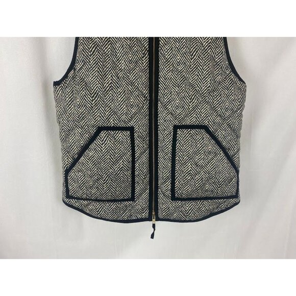 J Crew Excursion Puffer Down Herringbone Vest Women's Small. - Picture 5 of 11